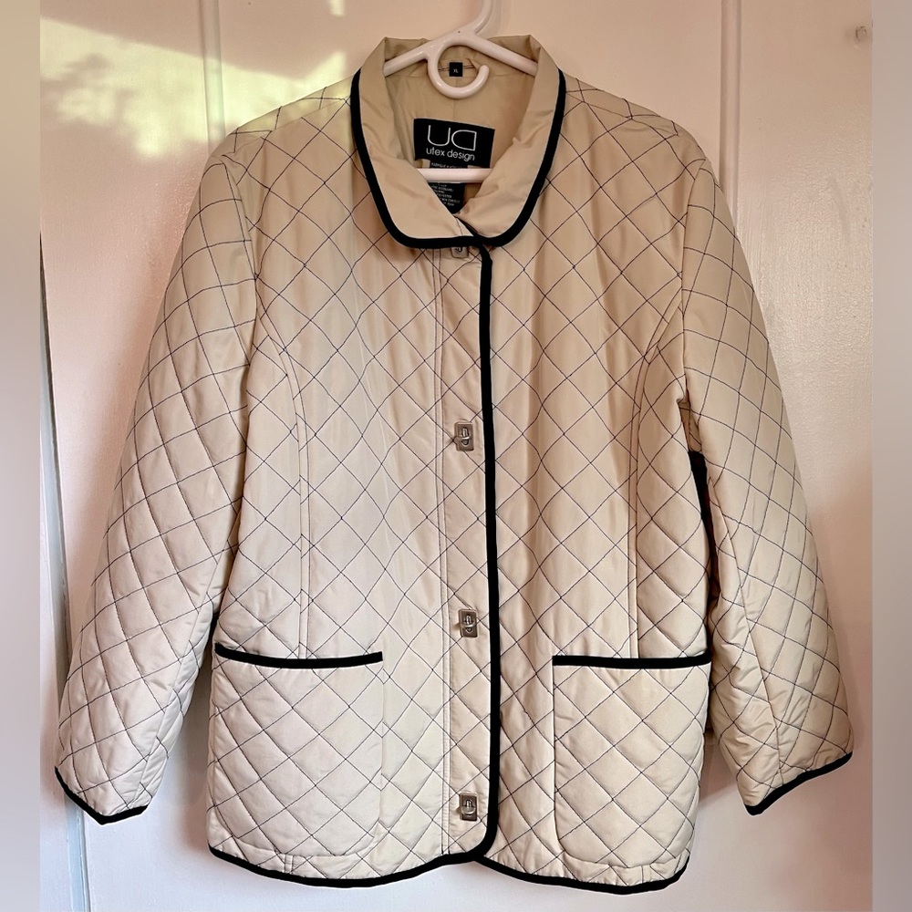 Utex Diamond Quilted Toggle Button Coat - image 3